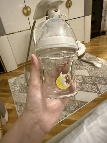 will kinder joy: Chicco şüşə uşaq butulkası - 150 ml böyüyüdə var. - Material — 1