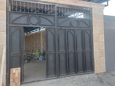 plastiq qapi: Dəmir darvaza və pəncərə üstü barmaqlıq komplekti - Material: qalın — 1