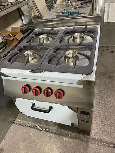 Qaz sobaları: Qaz sobası – restoran və peşəkar mətbəxlər üçün - 4 alovlanma ocağı — 1