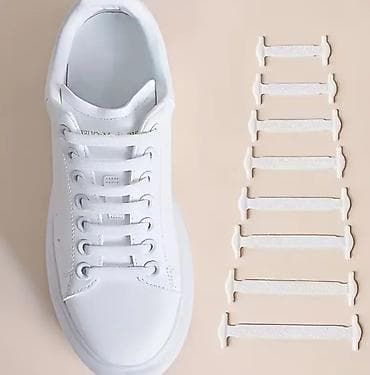 Elastik bağsız ayaqqabı bağları – rahat və səliqəli görünüş üçün ağ