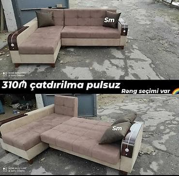 L‑şəkilli çevrilən divan - Model: künc divanı, yığılıb-açılan