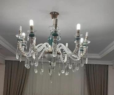 Çılçıraq, 8 lampa, Şüşə