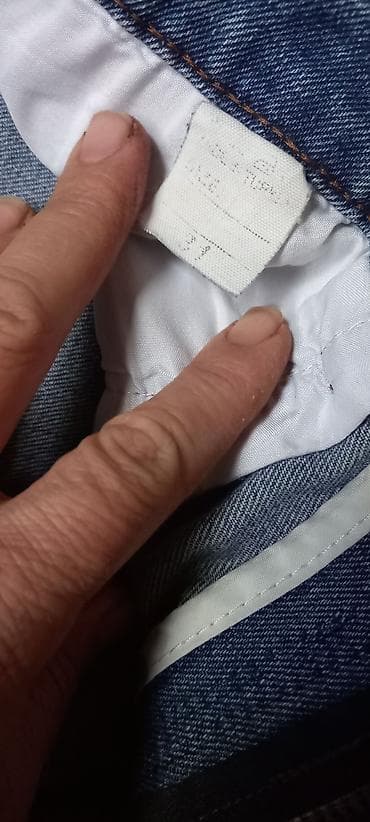 papaq modelleri: Kişi cins şalvarı razmer 31 - Rəng: klassik mavi denim - Kəsim — 2