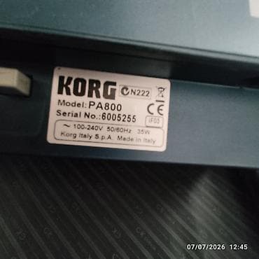 elekt: Korg Pa800 aranjiman sintezator - Model: Korg Pa800 (etiketdə — 5