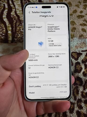 htc one m7 802w dual sim silver: Honor Magic 7 Pro, 512 GB, rəng - Gümüşü, İki sim kartlı — 7