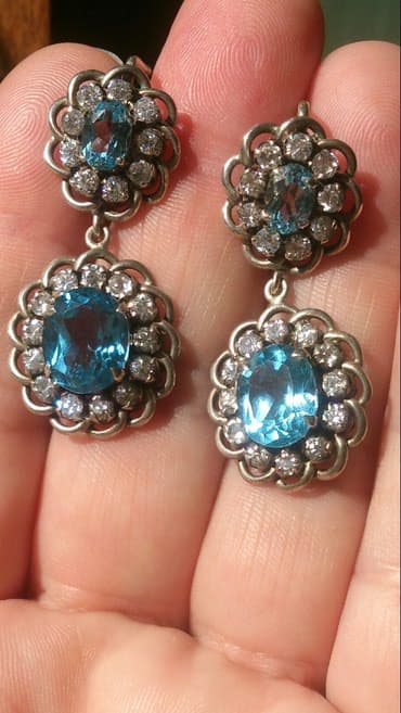 isbartivni desdleri: Комплект из серебра с голубым топазом из Индии — 2