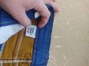 varatnik modelleri: Uşaq şalvarı – JIA PAI JEANS - Rəng: xardal (mustard) tonunda, mavi — 4