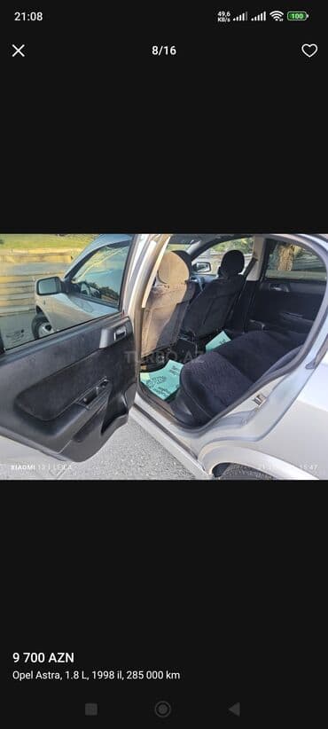 tirə cəkən: Opel Astra: 1.8 l | 1998 il 296000 km Hetçbek — 18