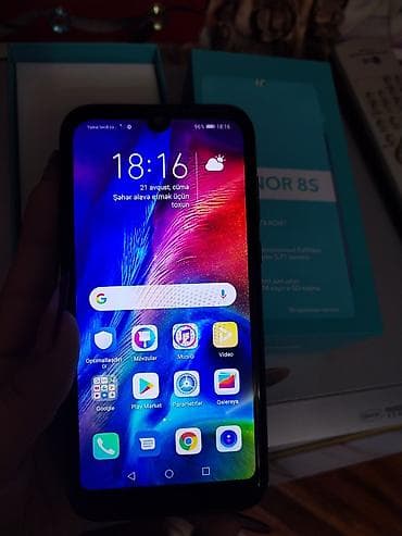 ucuz apple telefon: Honor 8S, 32 GB, rəng - Qara, İki sim kartlı — 3