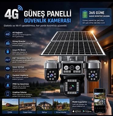 alfa electronics: 4G Günəş Panelli Təhlükəsizlik Kamerası - 4G bağlantı: SIM kartla — 1