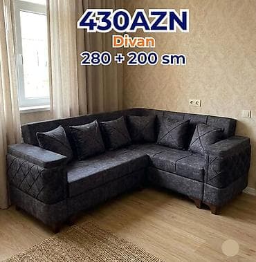 Divan – künc model Ölçü: 280 + 200 sm Qiymət: 430 AZN (şəkildə lalafo.az -da Divan – künc model Ölçü: 280 + 200 sm Qiymət: 430 AZN (şəkildə