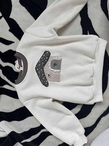 Koftalar, sviterlər: Uşaq sviteri – YIBEIER Collection Fashion Kids - Rəng: süd-ağ əsas — 1