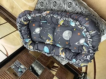 tehmine mebel: Oğlan və qız üçün, Dördbucaq, Beşik, Dəst ilə, Matras ilə, Yellənmə mexanizmsiz — 1