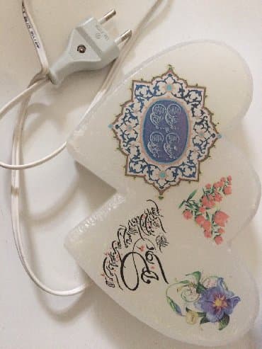 Projektorlar: Evinizdə olan şualara qarşl Duzdan ürək formasında gecə lampası — 2