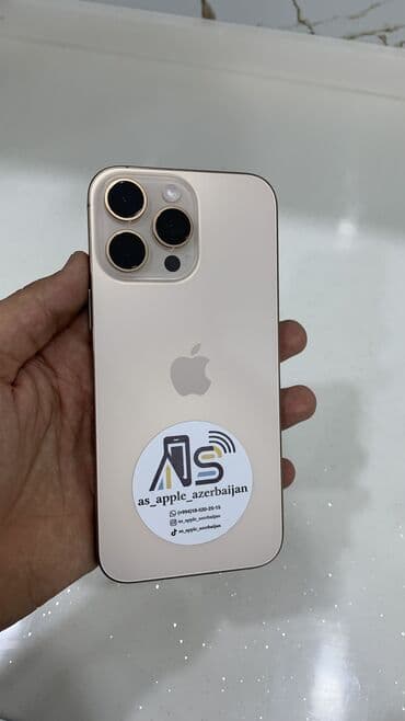 iphone 17 pro max azerbaycan qiymeti: IPhone 16 Pro Max, 256 ГБ, Desert Titanium, Face ID, С документами, Гарантия — 1