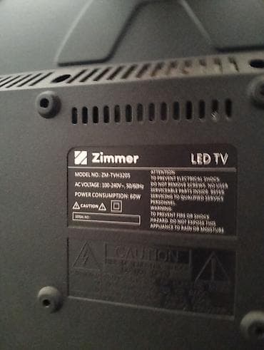 zimmer smart tv: Zimmer LED TV – Model: ZM-TVH3209 - Ekran ölçüsü: təxminən 32" - LED — 1