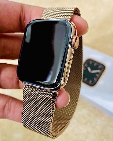 Apple watch stainless gold 10/46 Pil sagligi 97% - Dördkünc