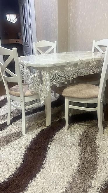 Masalar: Metbex ucun masa desti. 200azn. 4 stulla. Unvan Yasamal *Tehi — 1