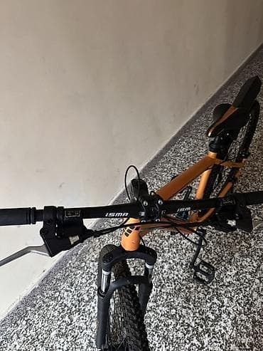 velesvet: ISMA dağ velosipedi – portağal-qara dizayn - Alüminium çərçivə - Ön — 2