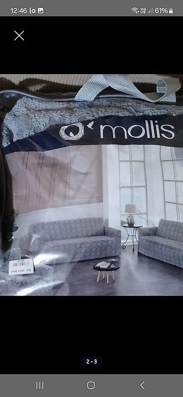 07 perdeleri arxa: 1divan+2kreslo ustu Məhsul: Mollis divan üzlüyü dəsti - Brend: Mollis — 2