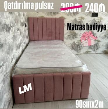 Çarpayılar: Təknəfərlik çarpayı, Matras ilə, Siyirməsiz — 1