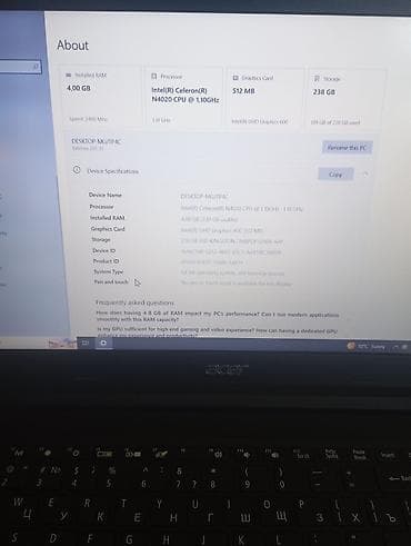 mini notebook: Acer Extensa 215-31 Notbuk - Ekran: 15.6" (HD), nazik çərçivəli — 4