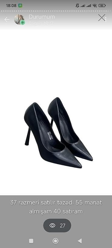 Qadın ayaqqabısı – klassik qara stiletto - Model: sivri burunlu lalafo.az -da Qadın ayaqqabısı – klassik qara stiletto - Model: sivri burunlu