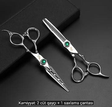 desti: Peşəkar saç kəsmə qayçıları dəsti Komplekt: - 2 cüt qayçı: düz kəsmə — 3