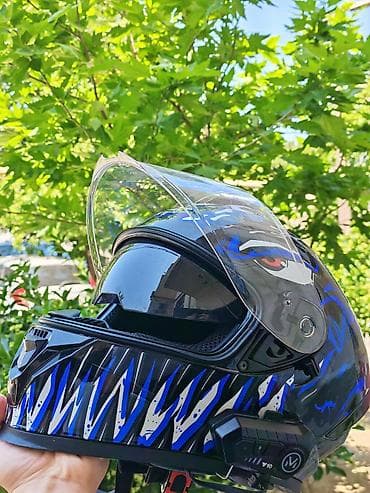 Motorsiklet kask, heç bir qırığı, cızığı yoxdur, yeni alınıb, interkom — 2