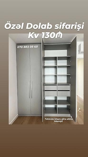Düz dolab, Yataq otağı üçün, Qarderob, Açılan, 2 qapılı lalafo.az -da Düz dolab, Yataq otağı üçün, Qarderob, Açılan, 2 qapılı
