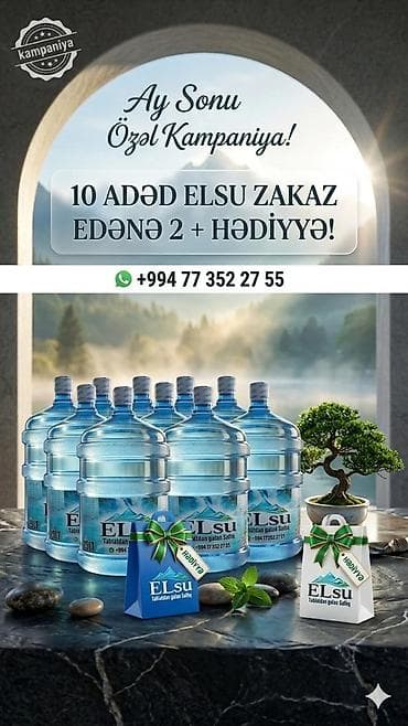 ELsu – 19 litrlik içməli su bidonu - Tərkib və mənbə: Dağların — 1