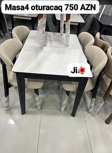 Kvadrat masa, Qonaq otağı üçün, 6 nəfər