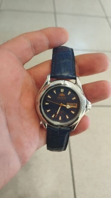 versage sep: İşlənmiş, Qol saatı, Orient, rəng - Göy — 8