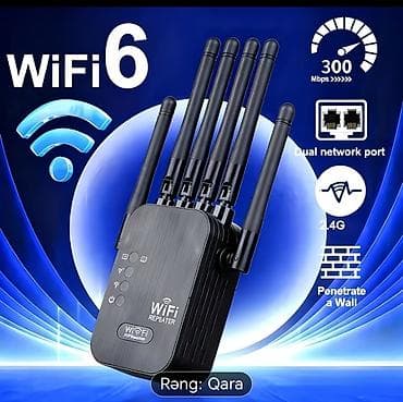 not 10 plus: Wi‑Fi 6 siqnal gücləndirici və təkrarlayıcı - Rəng: Qara - 2.4G Wi‑Fi — 2
