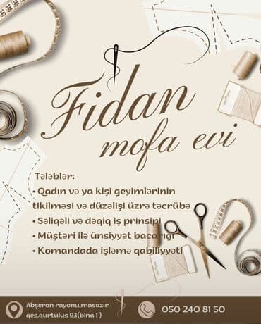Elan "Fidan mofa evi" tərəfindən yerləşdirilmişdir. Təqdim edilən
