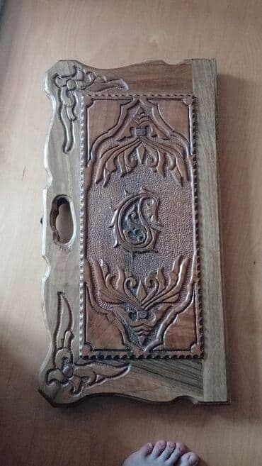 nerd taxta sekilleri: Əl işçiliyi ağac nərd dəsti - Material: tam ağac (qoz ağacına — 3