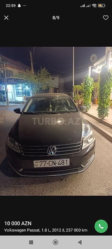 Nəqliyyat: Volkswagen Passat: 1.8 l | 2012 il Sedan — 7