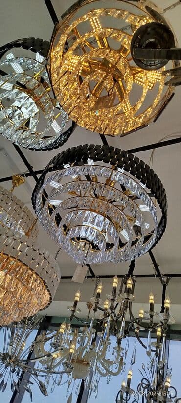 kalidor ucun lustur: Çılçıraq, 10 və daha çox lampa, Xrustal — 2