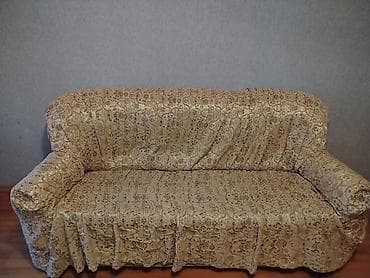 klasik divan: İşlənmiş, Klassik divan, 2 kreslo, Divan, Bazalı, Açılan — 1