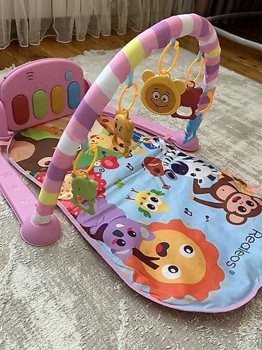 Uşaq inkişaf döşəyi və musiqili piano ilə oyun xalçası - Rəngarəng — 1