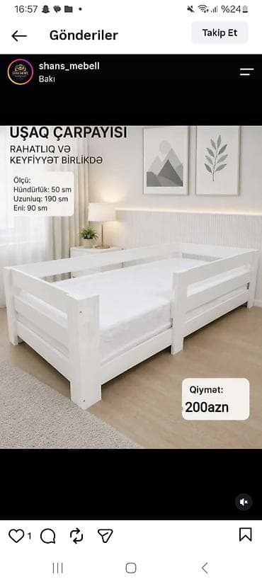 islenmis matras: Uşaq çarpayısı – rahatlıq və keyfiyyət 2 ed birlikdə 200 azn. - Rəng — 1
