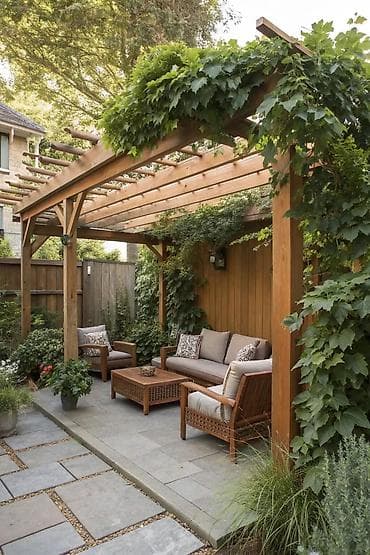 keramik: Açıq Hava Pergola Sistemləri – taxta konstruksiya və dekor Məhsul — 6