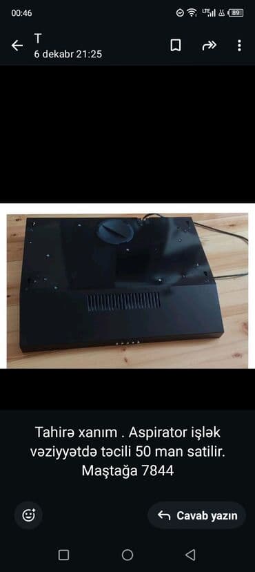 Aspirator rəng - Qara