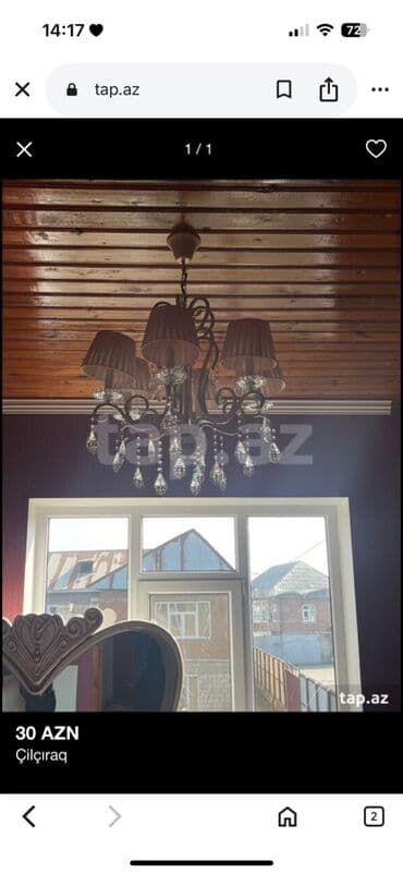 listur modelleri: Çılçıraq, 6 lampa, Plastik — 1