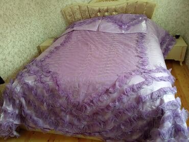 divan pokrival: Yataq üçün İşlənmiş rəng - Yasəmən Yataq örtüyü, Ünvandan götürmə — 1