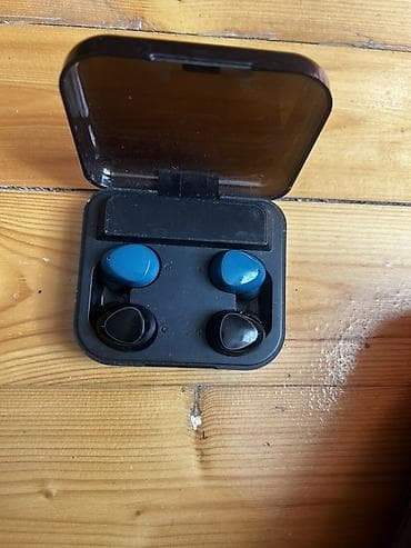 mikro qulaq: İşlənmiş Simsiz (Bluetooth) Qulaqcıqlar, AIR MUSIC, rəng - Mavi — 2