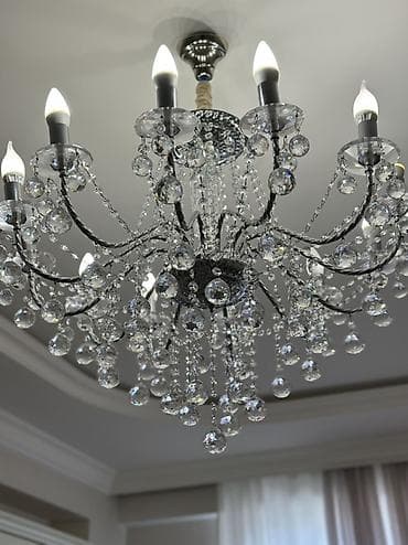 lustur islenmis: Çılçıraq, 10 və daha çox lampa, Xrustal — 2