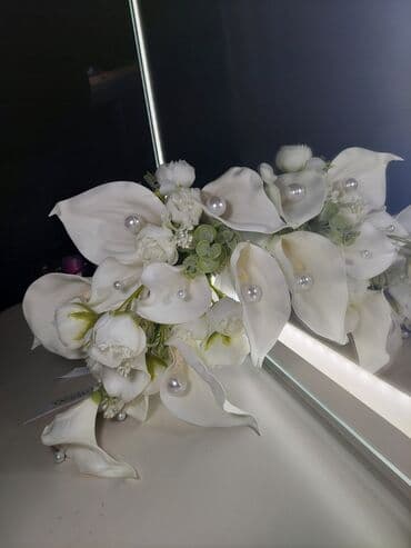 gul buketləri: Yeni süni gəlin buketi💐 Lace&Love markasına məxsus yeni, istifadə — 1