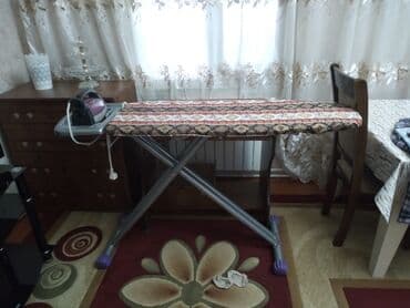 lovhe satilir: Ütü masası - Geniş və sabit ütüləmə səthi: dekorativ naxışlı, yumşaq — 3