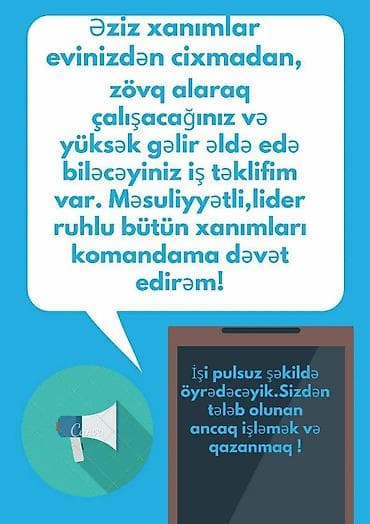 katibe is elanlari: Uzaqdan iş imkanı – xanımlar üçün Evdən çıxmadan, zövq alaraq işləyib — 1